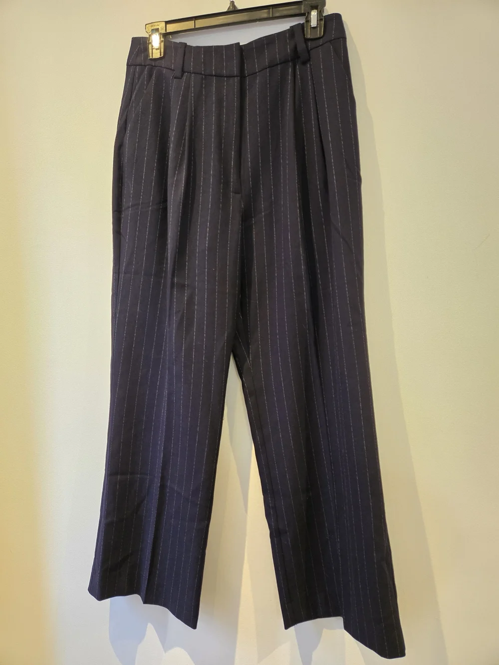 Favorite Daughter Navy Pinstripe Trousers - Picture 4 of 11